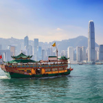 Hong Kong city skyline view from Kowloon